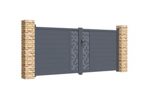 Portail battant 3,5m ADULA H.160cm gris 7