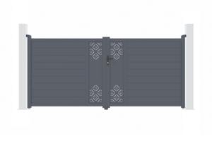 Swing gate 3,5m TRIGLAV H.160cm grey aluminium main image