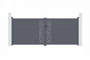 Swing gate 4m ADULA H.160cm grey aluminium main image