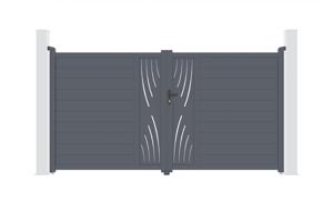 Puerta batiente exterior 3m VELETA Alt.180cm aluminio gris main image