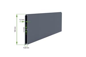 Puerta batiente exterior 3m ARLBERG Alt.180cm aluminio gris 5
