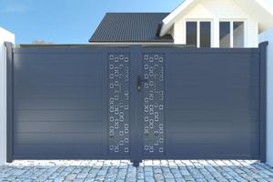 Portail battant 3m ADULA H.180cm gris 2