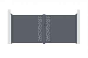 Swing gate 4m ADULA H.180cm grey aluminium main image