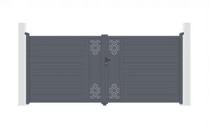 Swing gate 4m TRIGLAV H.180cm grey aluminium main image