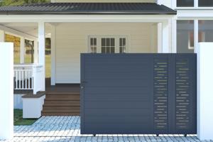 Sliding gate kit 3m ARLBERG H.160cm grey aluminium 4