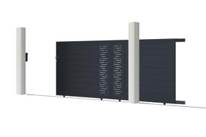 Sliding gate kit 3,5m ARLBERG H.160cm grey aluminium 3