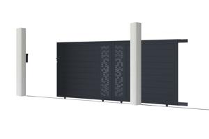 Puerta corredera exterior​ 3,5m ADULA Alt.160cm aluminio gris 3
