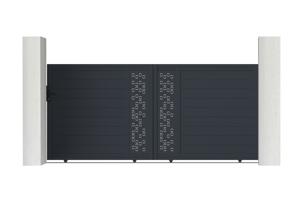 Sliding gate kit 3,5m ADULA H.160cm grey aluminium main image