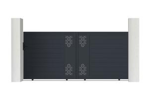 Sliding gate kit 3,5m TRIGLAV H.160cm grey aluminium main image