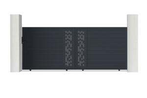 Sliding gate kit 4m ADULA H.160cm grey aluminium main image