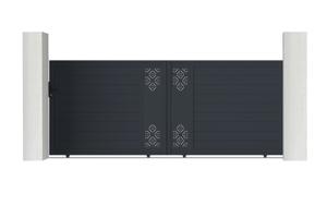 Sliding gate kit 4m TRIGLAV H.160cm grey aluminium main image