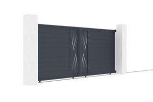 Aluminium schuifpoort 4m VELETA 400C180 Grijs 3