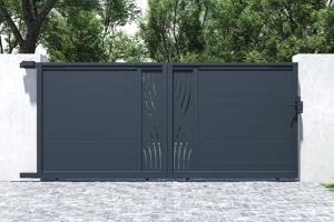 Aluminium schuifpoort 4m VELETA 400C180 Grijs 6