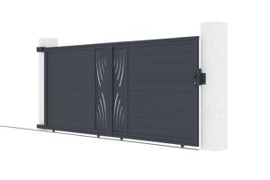 Aluminium schuifpoort 4m VELETA 400C180 Grijs 9