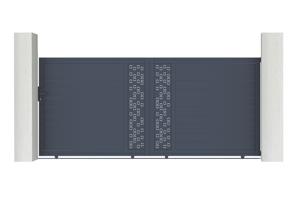 Sliding gate kit 4m ADULA H.180cm grey aluminium main image