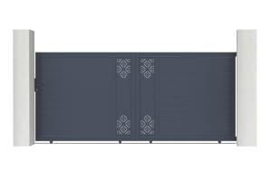 Sliding gate kit 4m TRIGLAV H.180cm grey aluminium main image