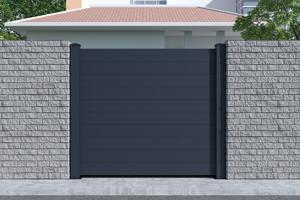 Clôture Aluminium Pleine 1,9m NIESEN H.170cm gris 3
