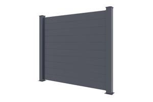 Clôture Aluminium Pleine 1,9m NIESEN H.170cm gris 2
