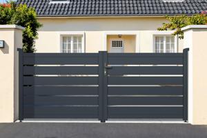 Doppelflügeltor aus Aluminium 3m VOGEL H.120cm grau main image