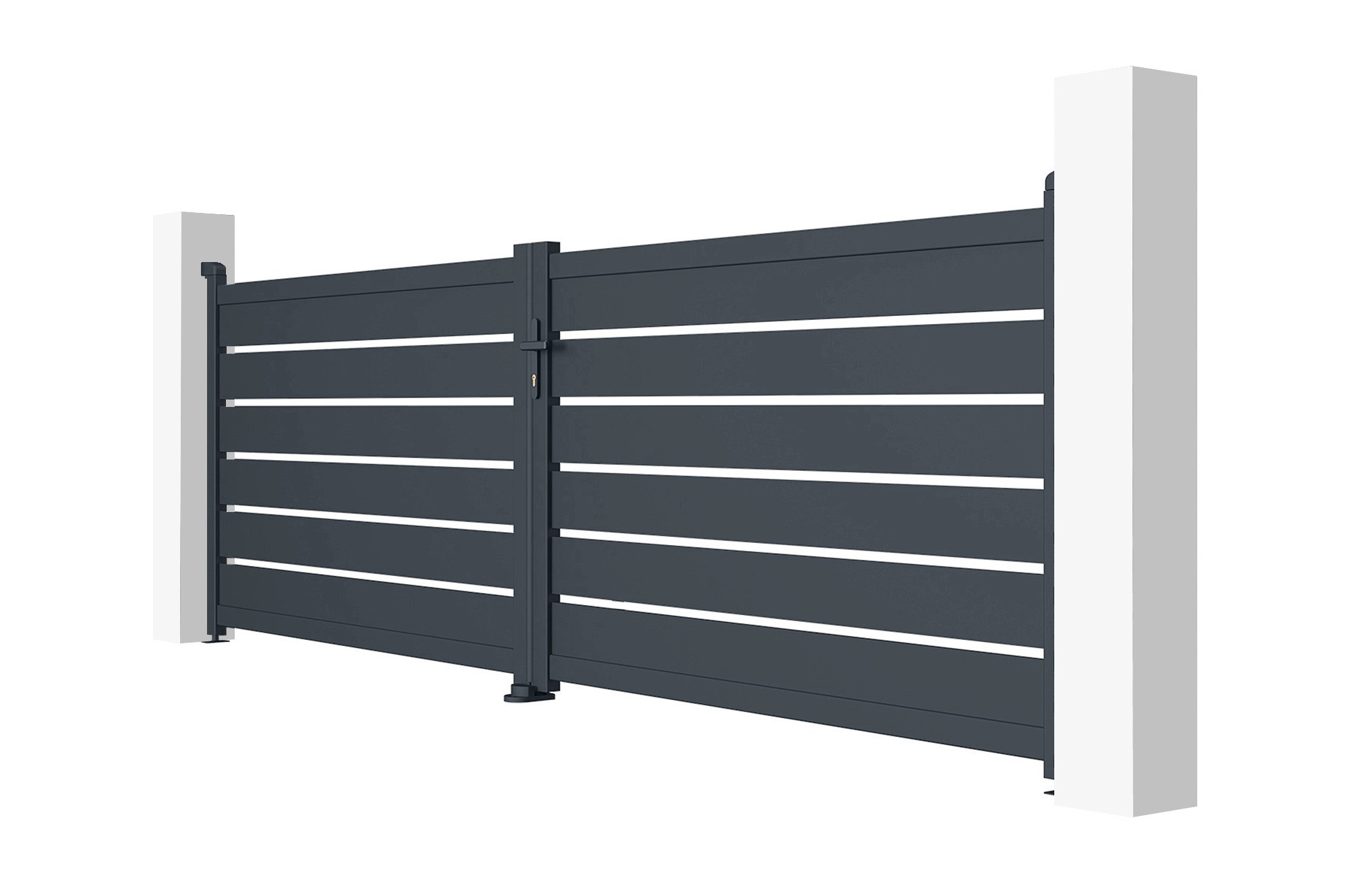 VOGEL 400B120 swing gate pack + 2 EIFEL posts H.166cm Gray 4