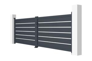 Portail battant 4m VOGEL H.120cm gris 4