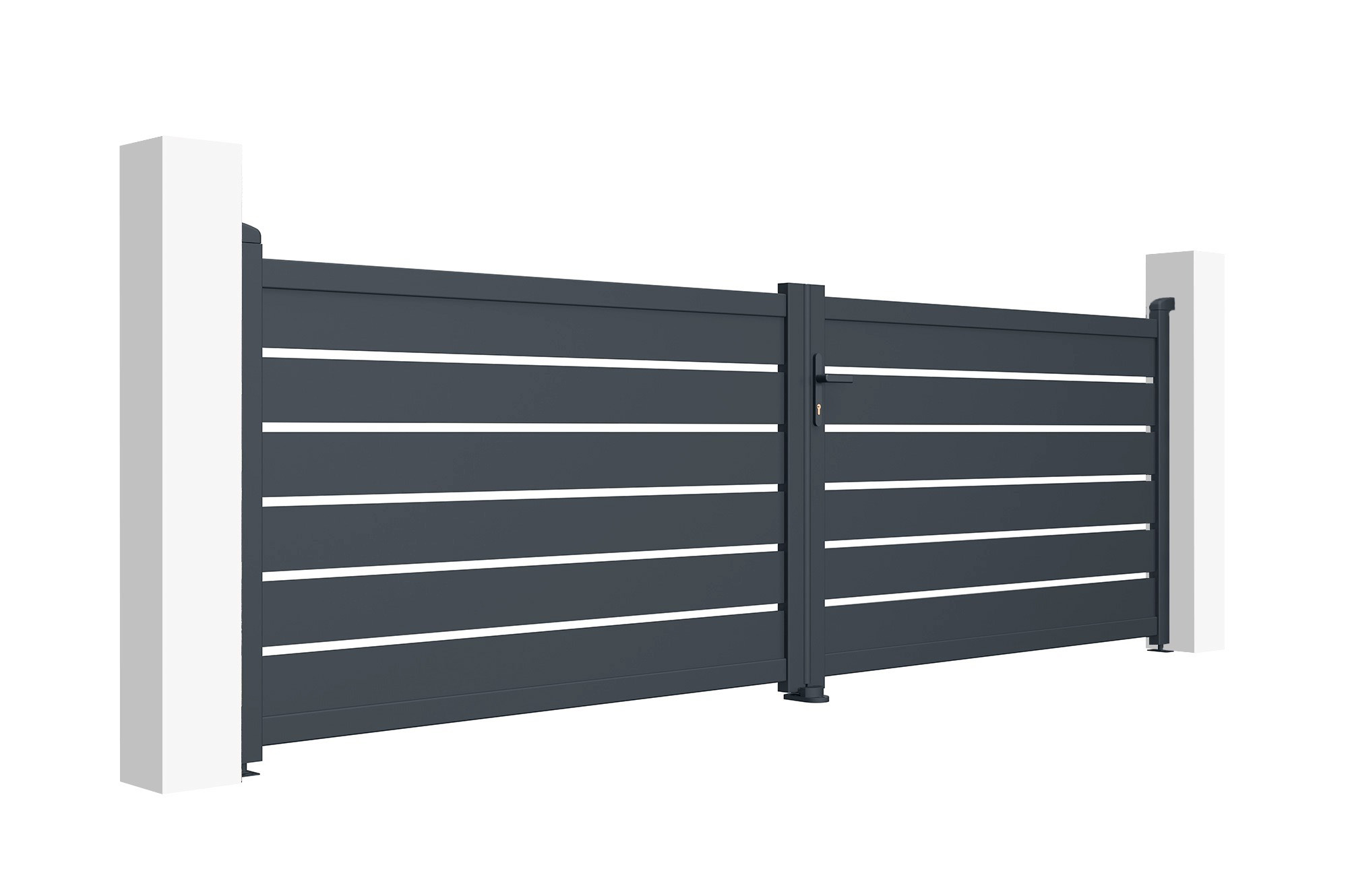 VOGEL 400B120 swing gate pack + 2 EIFEL posts H.166cm Gray 5