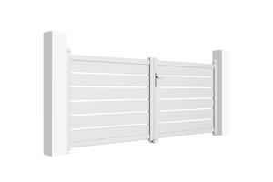 Automatic swing gate 3m VOGEL H.120cm white + motor TANKER B250 3