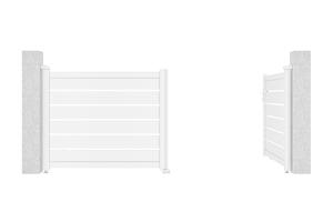 Automatic swing gate 3m VOGEL H.120cm white + motor TANKER B250 5
