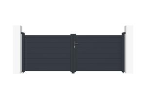Aluminium draaipoort 3m EIGER 300B115 GRIJS 2