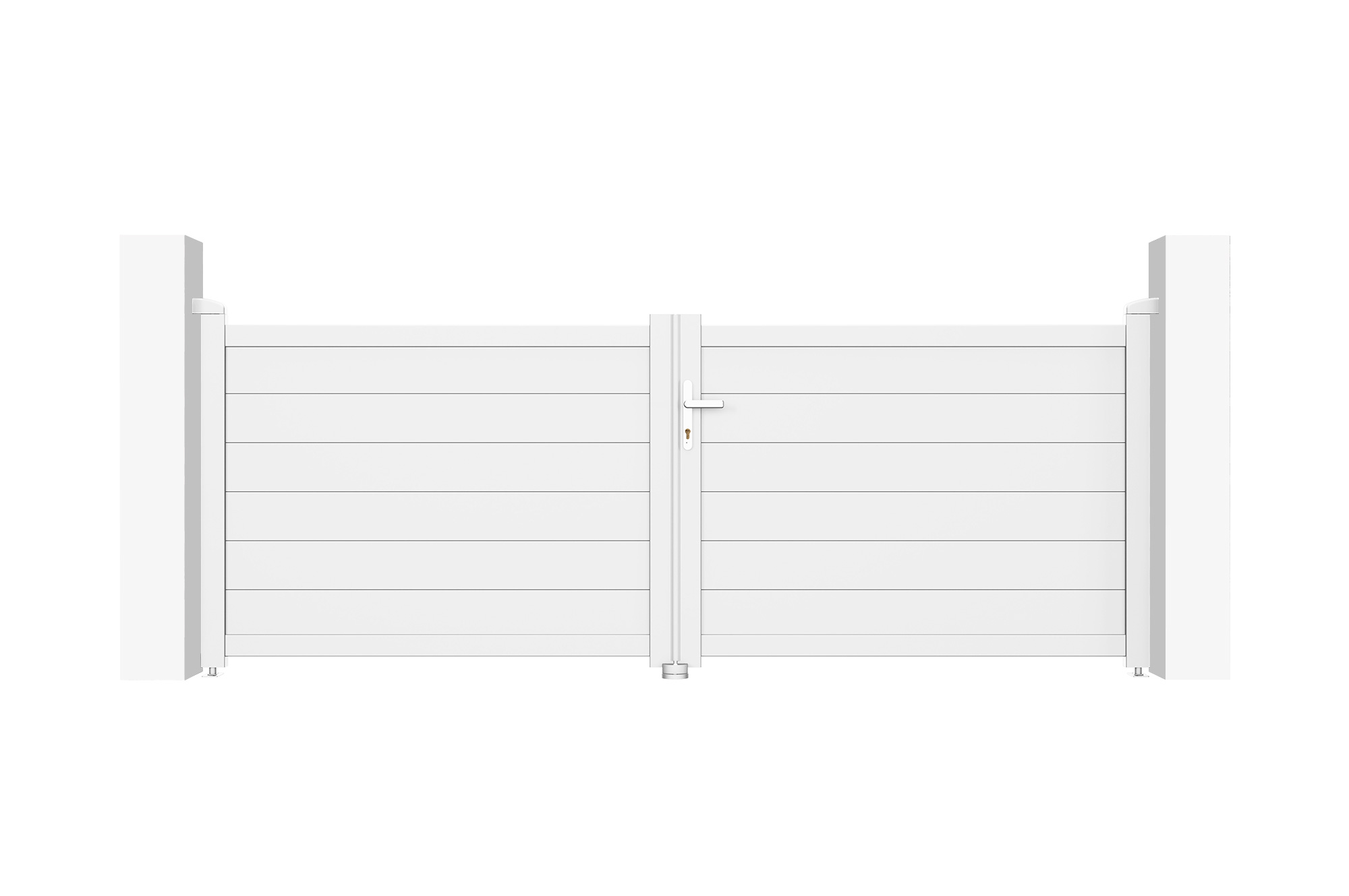 Dubbelgrind i aluminium 3m EIGER 300B115 Vit 2