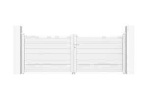 Cancello a battente in alluminio 3m EIGER 300B115 BIANCO 2