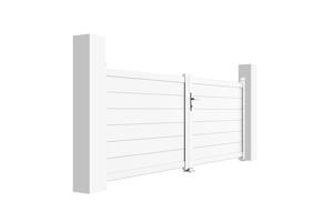 Cancello a battente in alluminio 3m EIGER 300B115 BIANCO 3