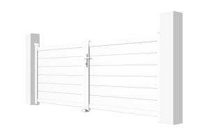 Cancello a battente in alluminio 3m EIGER 300B115 BIANCO 4