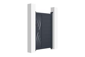VELETA 4m H.140cm grey swing gate + VELETA 1m H.140cm pedestrian gate + 4 posts + Tanker B250 motor 7