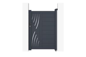 Side gate 1m VELETA H.140cm grey aluminium main image