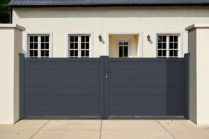Cancello a battente in alluminio 4m EIGER 400B115 GREY main image