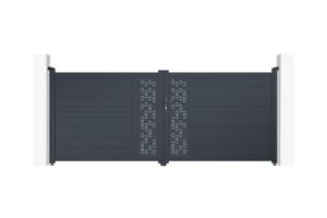 Swing gate 3,5m ADULA H.140cm grey aluminium main image