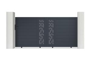 Bīdāmie vārti 3m ADULA H.140cm pelēks alumīnijs main image