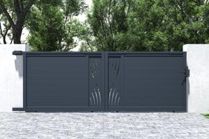 Sliding gate kit 4m VELETA H.140cm grey aluminium 6