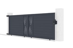 Sliding gate kit 4m VELETA H.140cm grey aluminium 9