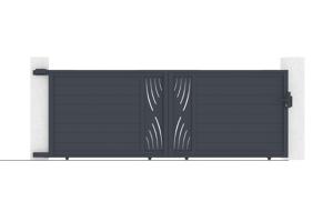 Sliding gate kit 4m VELETA H.140cm grey aluminium 7