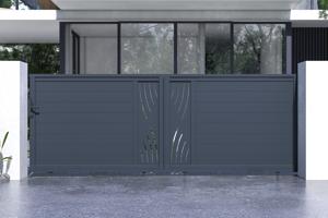 Sliding gate kit 4m VELETA H.140cm grey aluminium 2