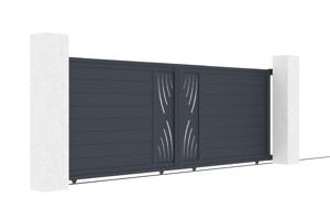 Sliding gate kit 4m VELETA H.140cm grey aluminium 3