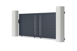 Sliding gate kit 4m ARLBERG H.140cm grey aluminium 4