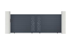 Sliding gate kit 4m ADULA H.140cm grey aluminium main image