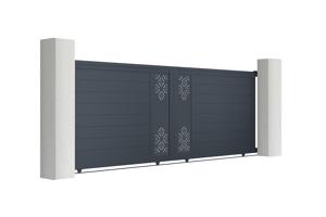 Schiebetor aus aluminium 4m TRIGLAV H.140cm grau 2