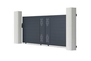 Schiebetor aus aluminium 4m TRIGLAV H.140cm grau 3