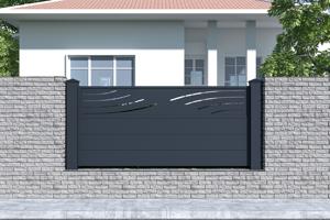 Aluminium Fence Semi-Open 1,9m VELETA H. 90cm Grey 4