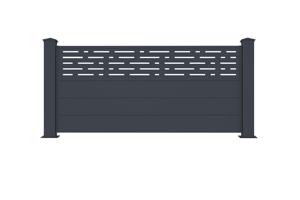 Hliníkový Plot Polootevřený 1,9m ARLBERG V. 90cm Šedá main image