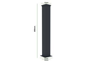 Lot de 2 clôtures Aluminium Semi-Ajourées 1,9m ADULA H.90cm gris 6